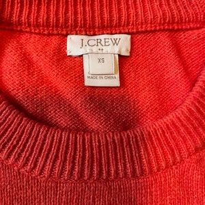 J Crew Orange Knit Sweater Size XS But Fits Like A Medium